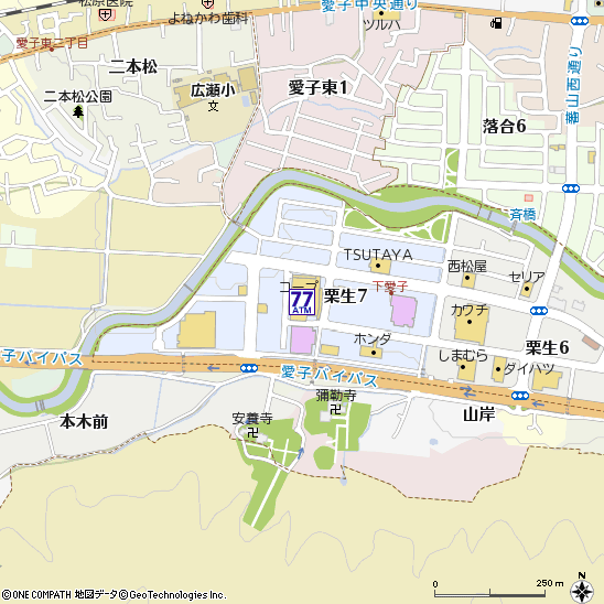 ＣＯ・ＯＰ愛子店付近の地図
